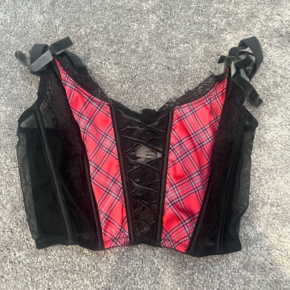 Victoria's Secret Black and Pink Corset